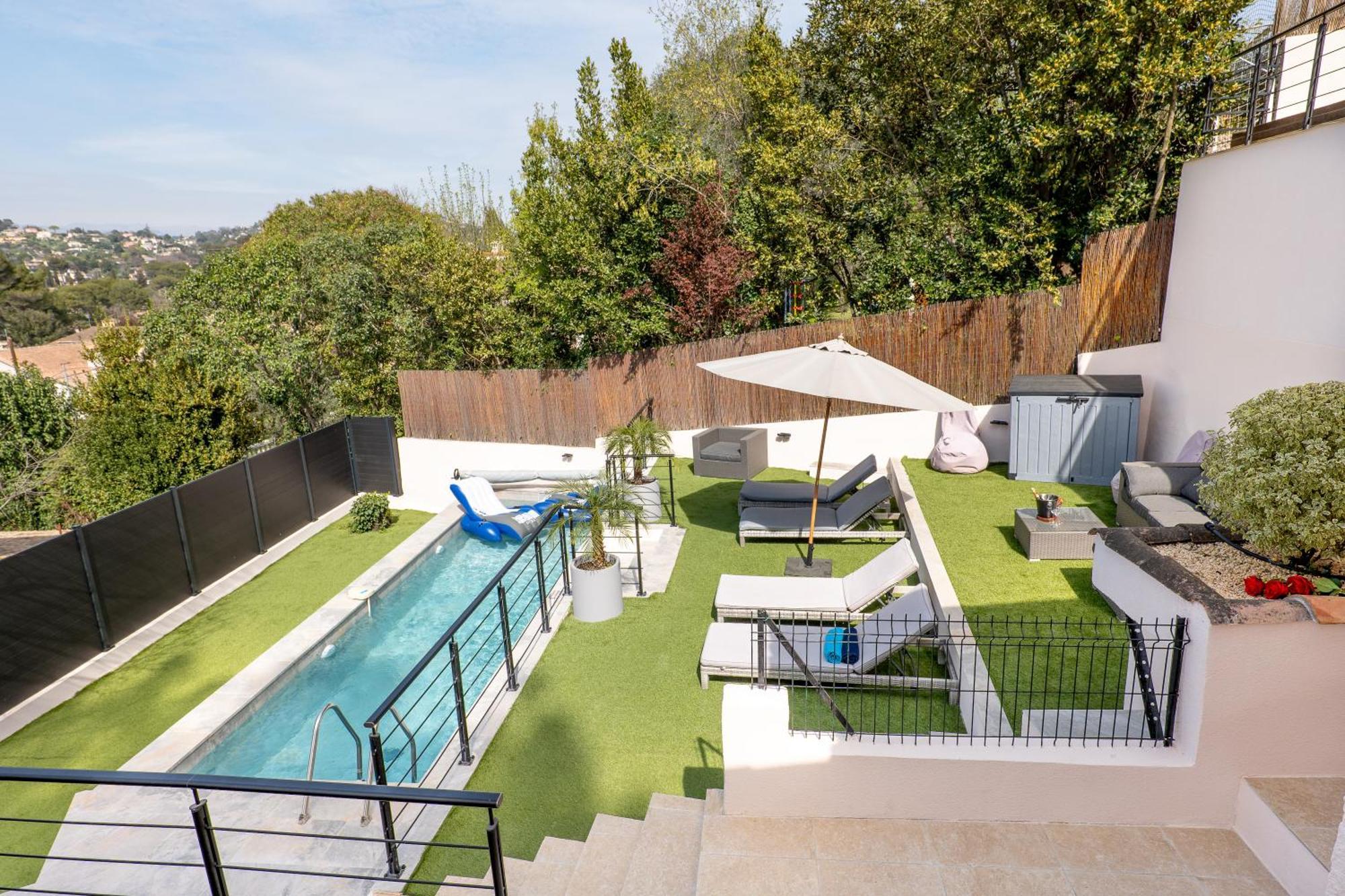 Piscine-Jacuzzi-Videoprojecteur-Clim La Perle Rare Villa Mougins Buitenkant foto