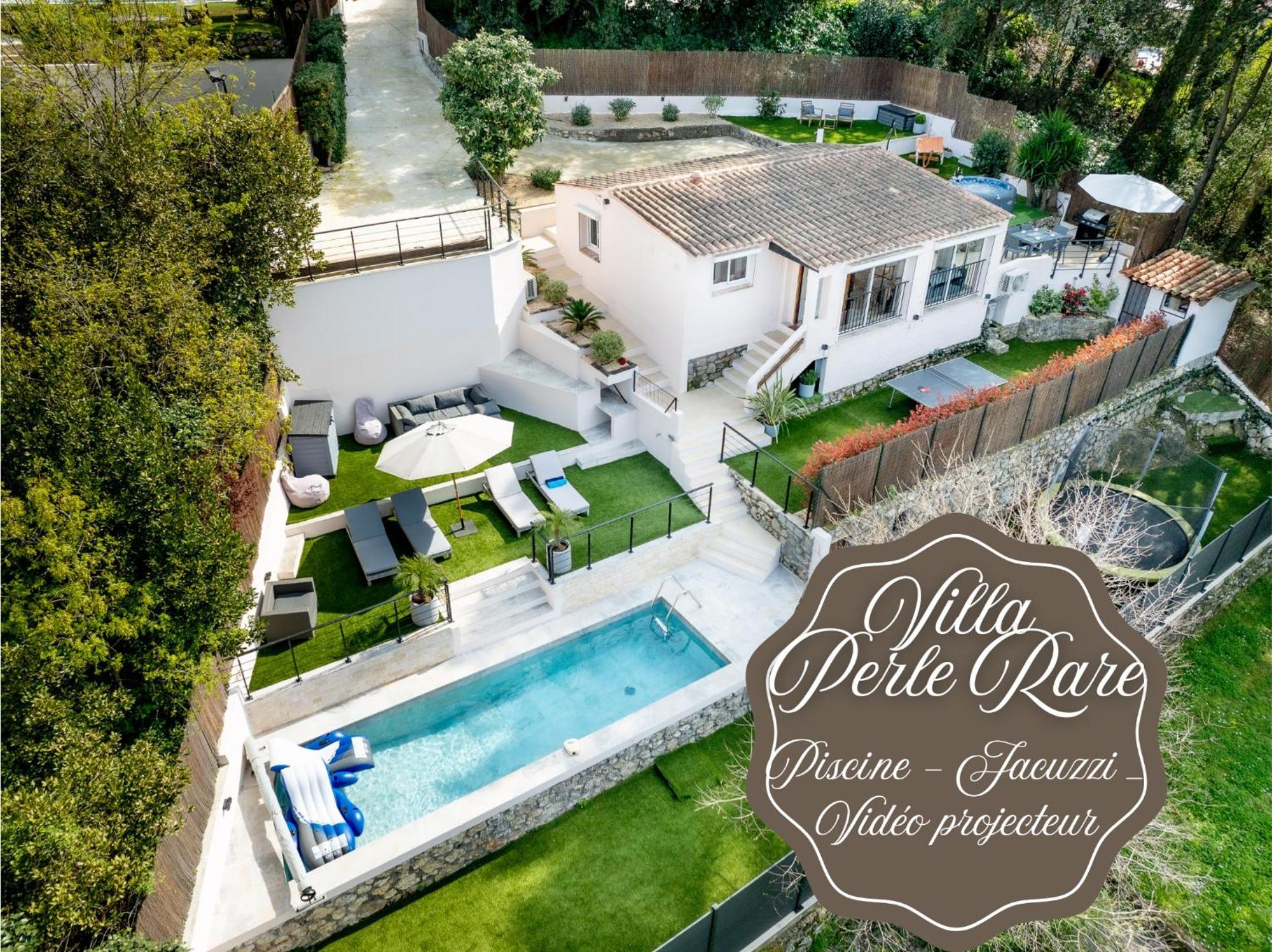 Piscine-Jacuzzi-Videoprojecteur-Clim La Perle Rare Villa Mougins Buitenkant foto